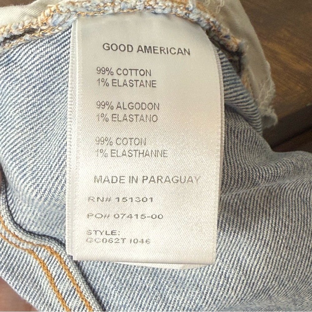 Good American • Good Classic Distressed Hi Rise Jeans Womens Size 6 / 28 - Picture 4 of 5